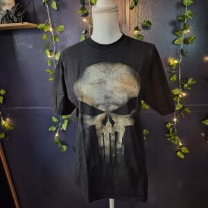 MAD Engine Black Tee with Red Marvel Patch